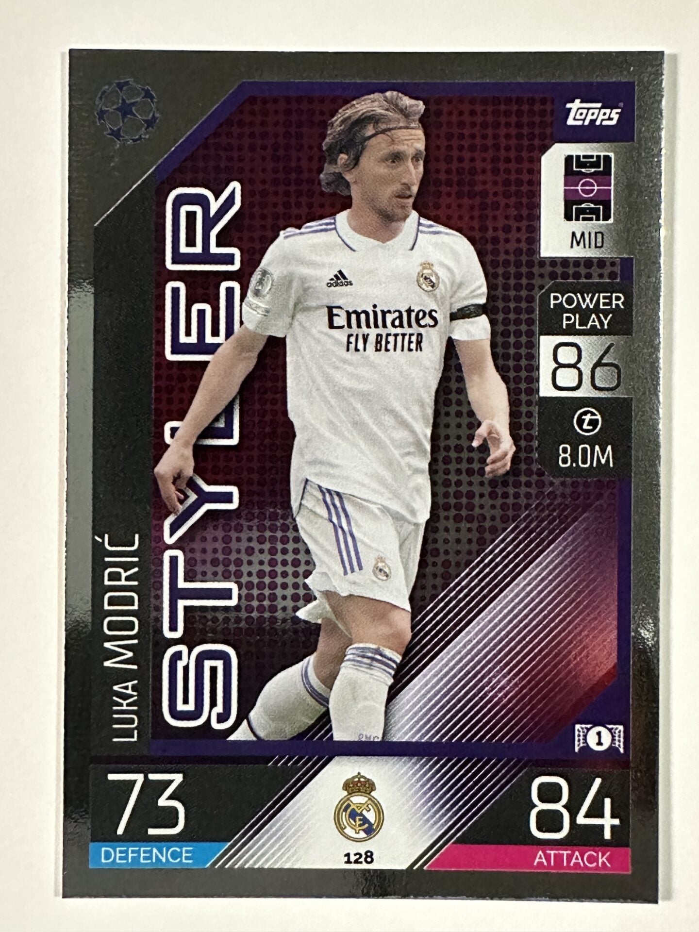 128 Luka Modrić Styler (Real Madrid) Topps Match Attax 2022:2023 Card