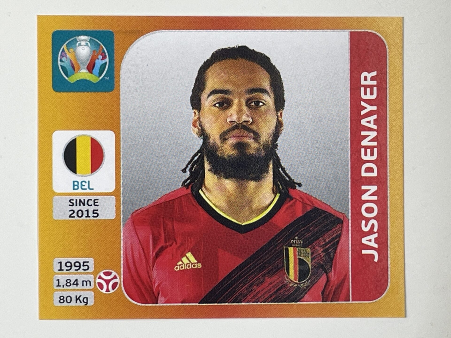 129. Jason Denayer (Belgium) &#8211; Euro 2020 Stickers