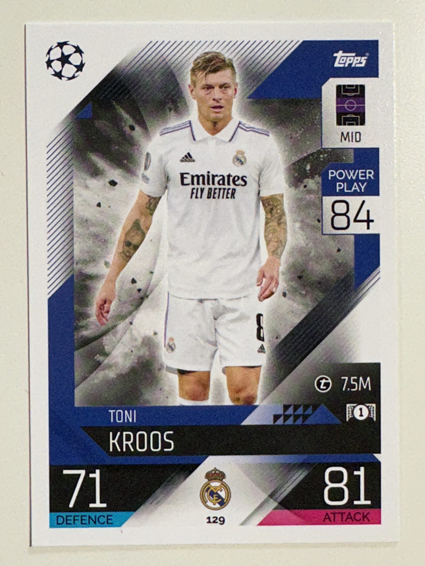 129. Toni Kroos (Real Madrid CF) &#8211; Topps Match Attax 2022:2023 card