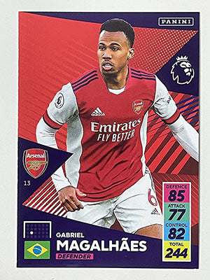 13.-Gabriel-Magalhaes-Arsenal-Panini-Adrenalyn-XL-2021-22-Card-Football