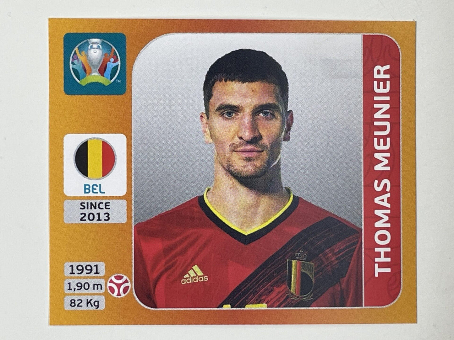 130. Thomas Meunier (Belgium) &#8211; Euro 2020 Stickers