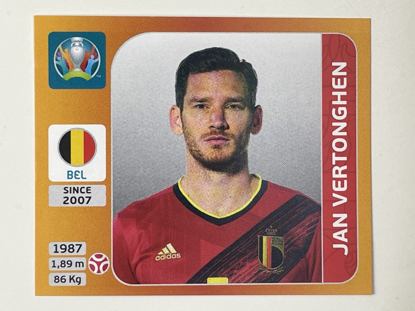 131. Jan Vertonghen (Belgium) &#8211; Euro 2020 Stickers