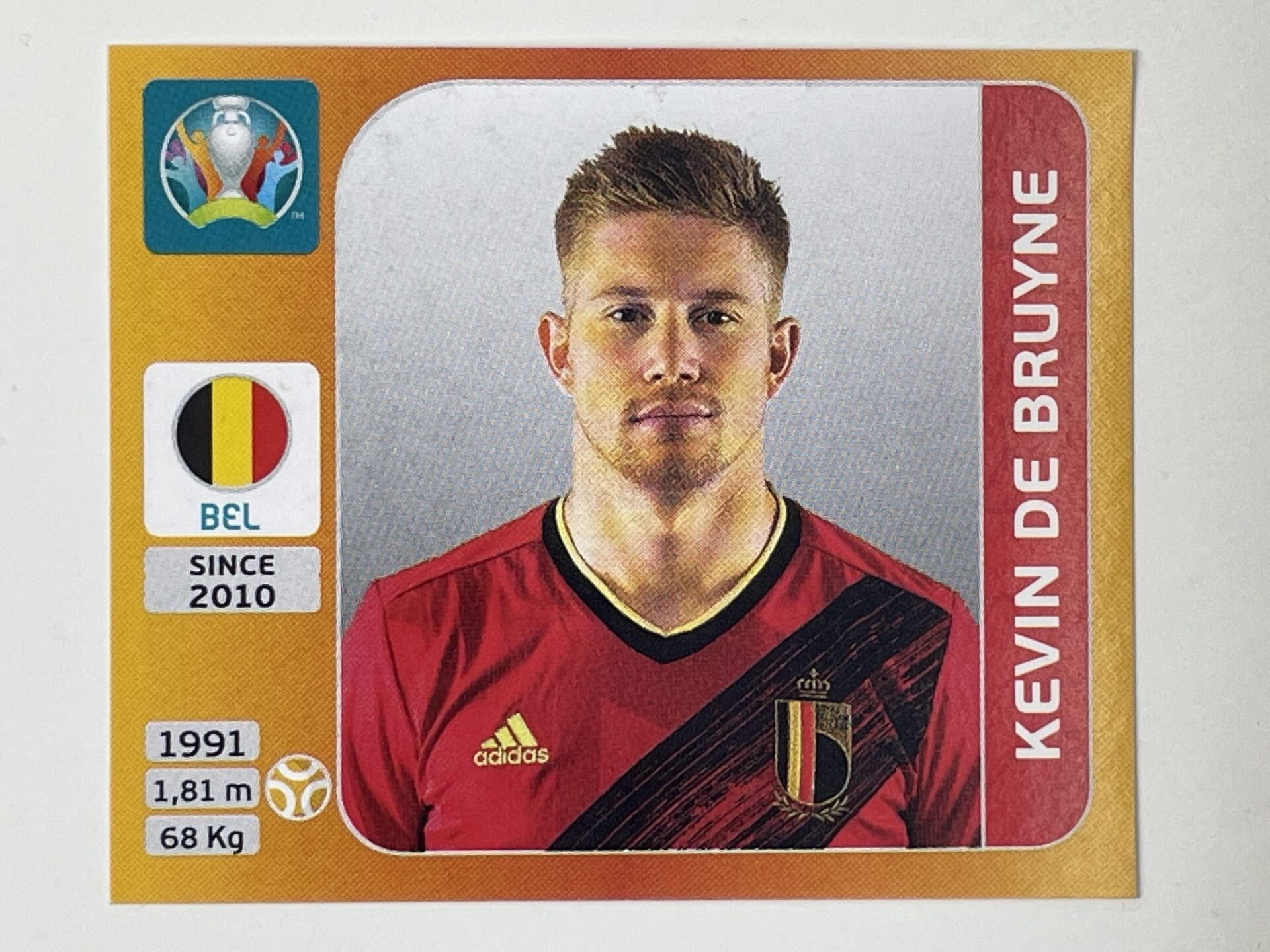 132. Kevin de Bruyne (Belgium) &#8211; Euro 2020 Stickers