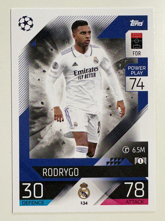 134. Rodrygo (Real Madrid CF) &#8211; Topps Match Attax 2022:2023 card