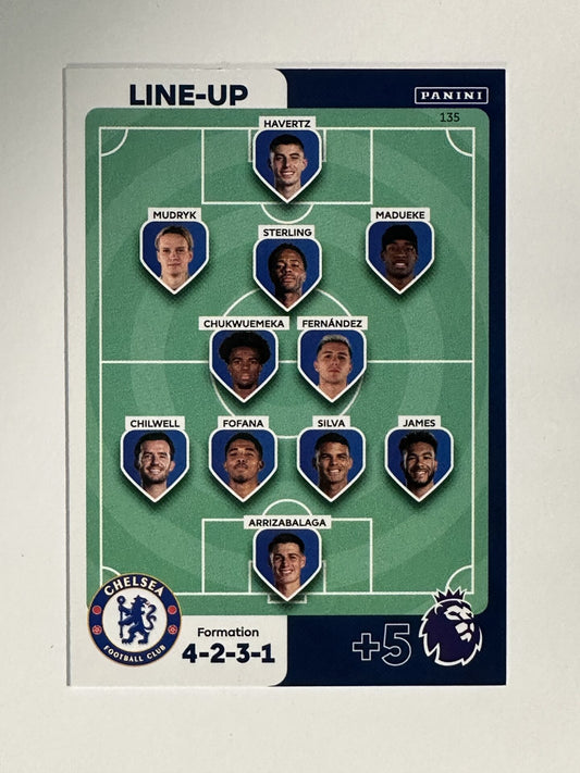 135 Lineup Chelsea Base Panini Premier League Adrenalyn XL 2024 Card