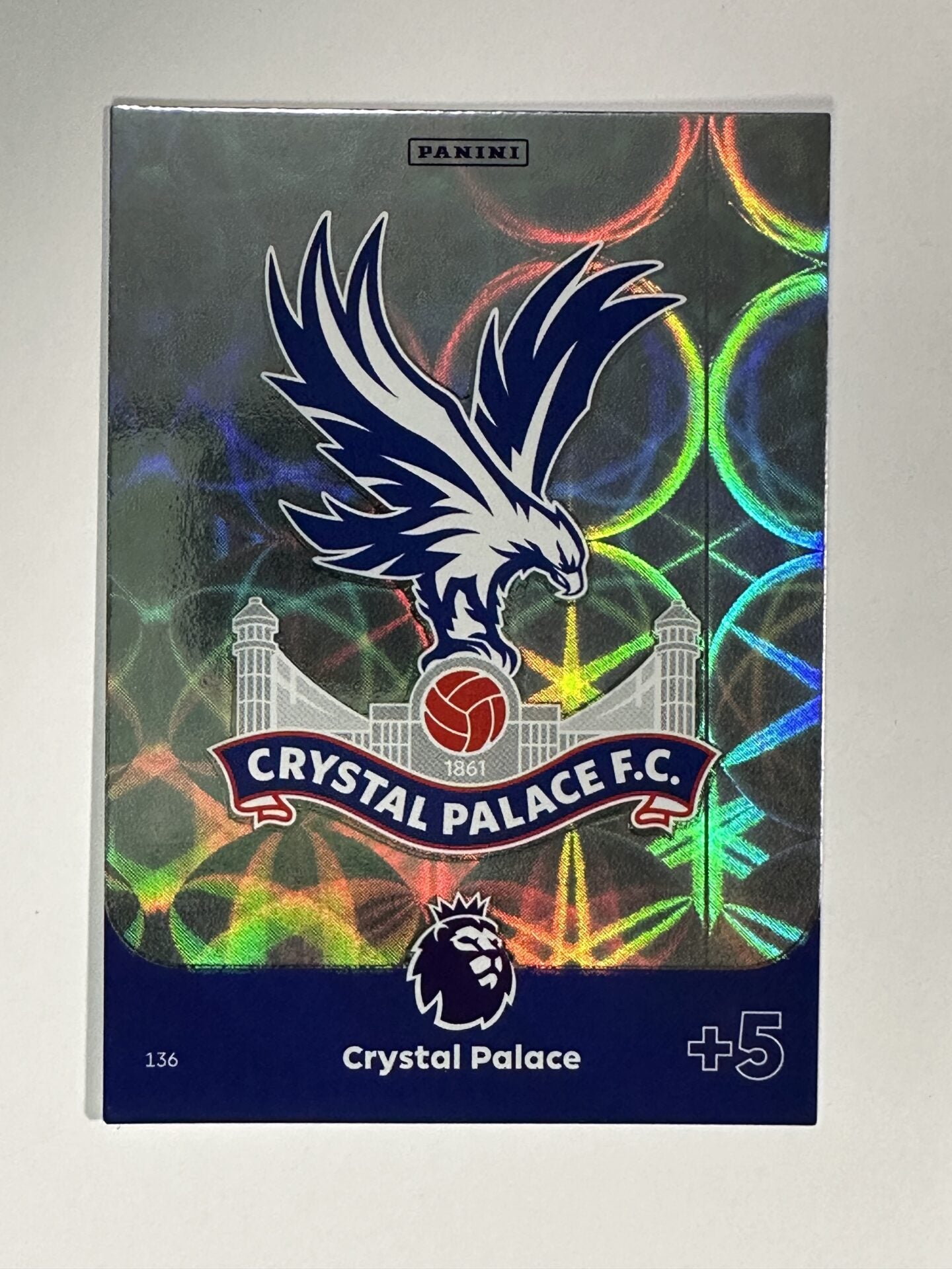 136 Badge Crystal Palace Base Panini Premier League Adrenalyn XL 2024 Card