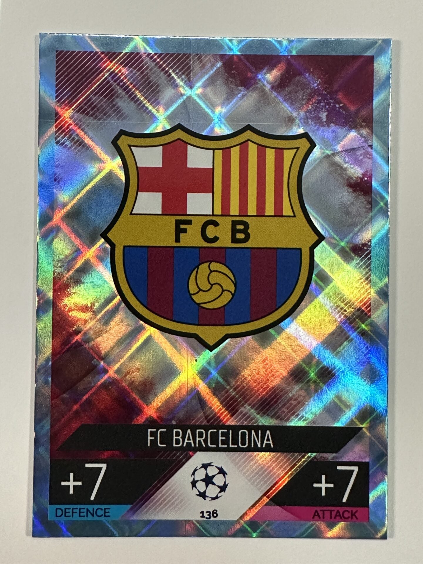 136 Team Badge Crystal Foil Parallel (Barcelona) Topps Match Attax 2022:2023 Card