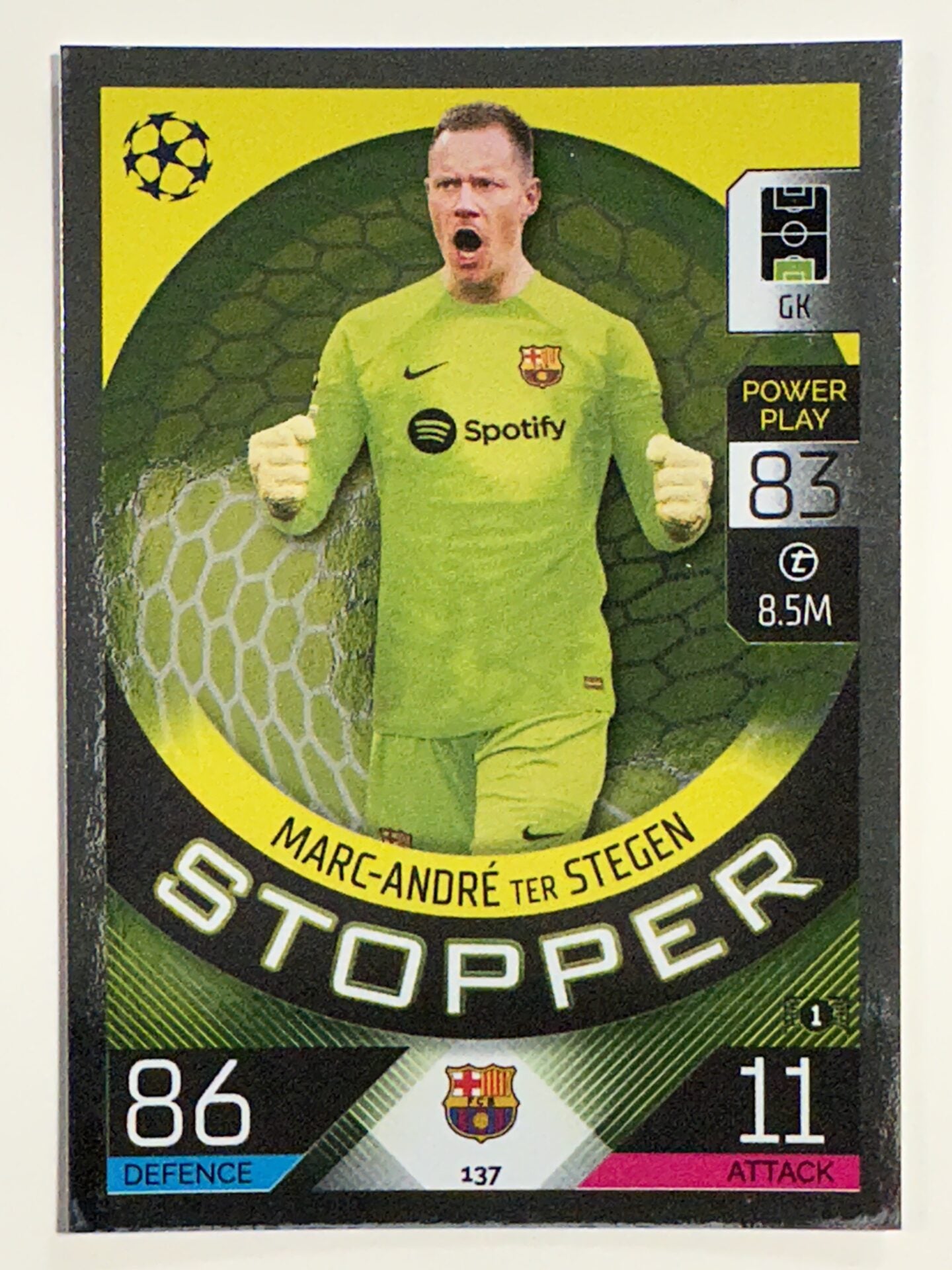 137. Marc-André ter Stegen (FC Barcelona) &#8211; Stopper &#8211; Topps Match Attax 2022:2023 card