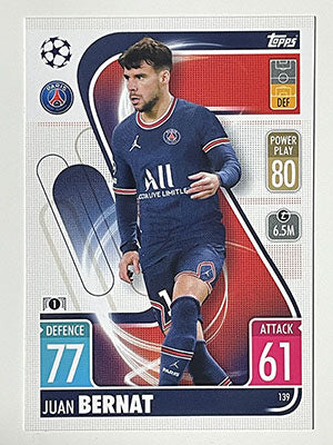 139.-Juan-Bernat-Paris-Saint-Germain-Match-Attax-2021-22-Topps-Football-Card