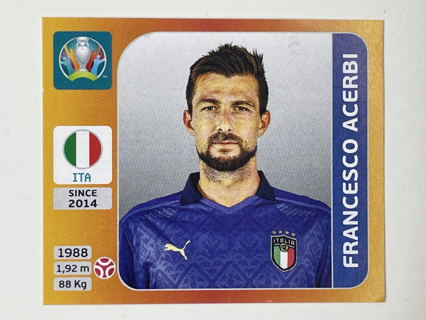 14. Francesco Acerbi (Italy) &#8211; Euro 2020 Stickers