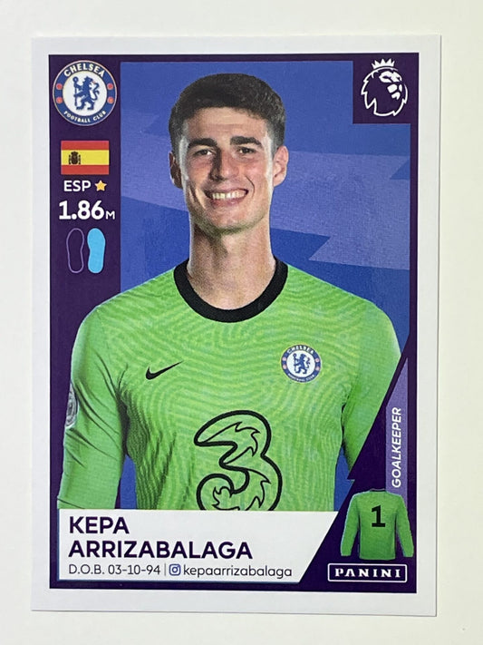 140 Kepa Arrizabalaga Sticker Chelsea Premier League 2021 Football Sticker