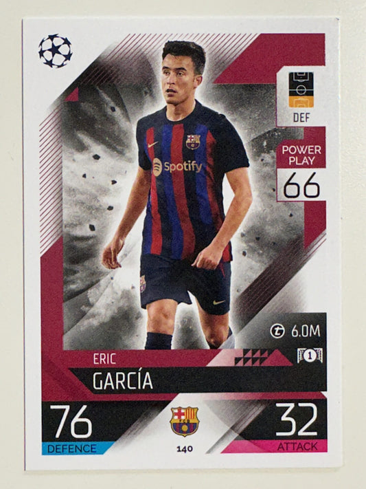 140. Eric García (FC Barcelona) &#8211; Topps Match Attax 2022:2023 card