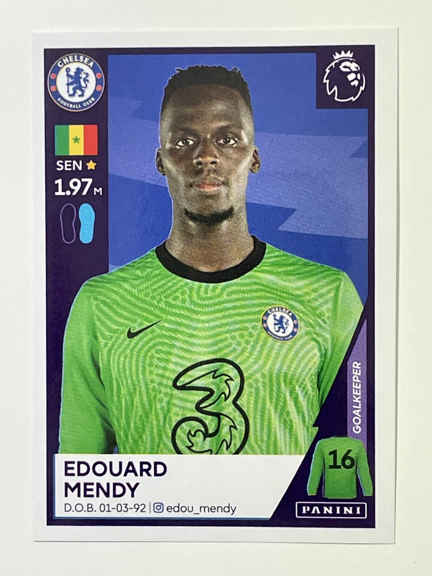 141 Edouard Mendy Sticker Chelsea Premier League 2021 Football Sticker