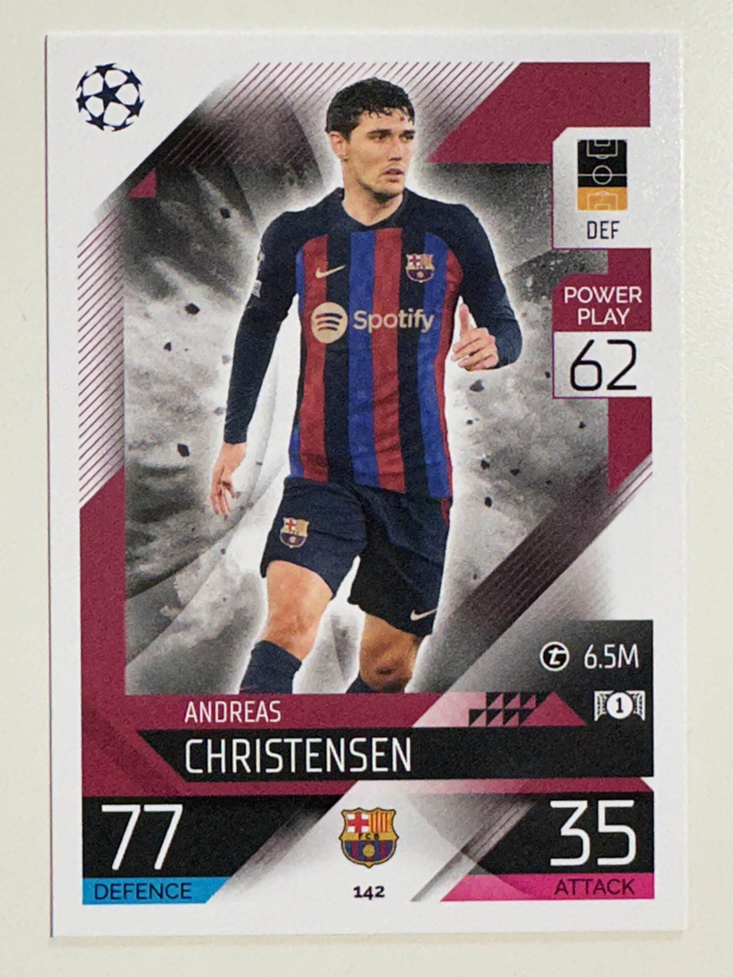 142. Andreas Christensen (FC Barcelona) &#8211; Topps Match Attax 2022:2023 card