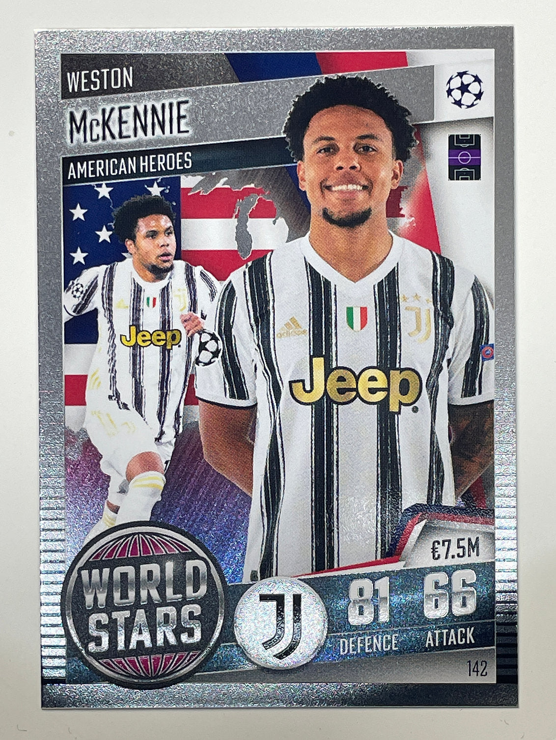 142. Weston McKennie (Juventus) Football Card &#8211; Match Attax 101 2021 Card