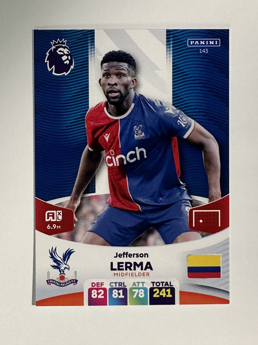 143 Jefferson Lerma Crystal Palace Base Panini Premier League Adrenalyn XL 2024 Card