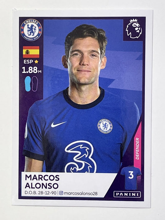 143 Marcos Alonso Sticker Chelsea Premier League 2021 Football Sticker