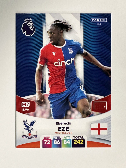 144 Eberechi Eze Crystal Palace Base Panini Premier League Adrenalyn XL 2024 Card