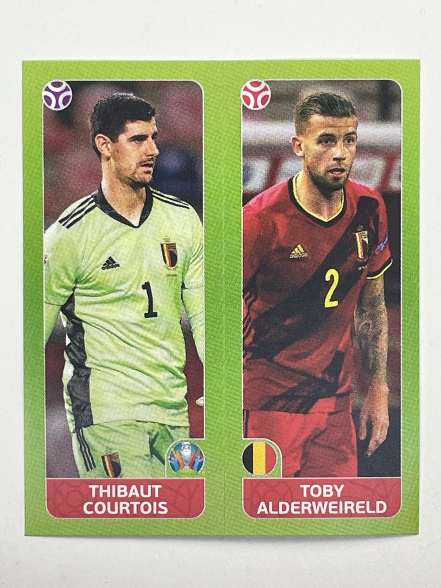 144a:b. Thibaut Courtois &#038; Toby Alderweireld (Belgium) &#8211; Euro 2020 Stickers