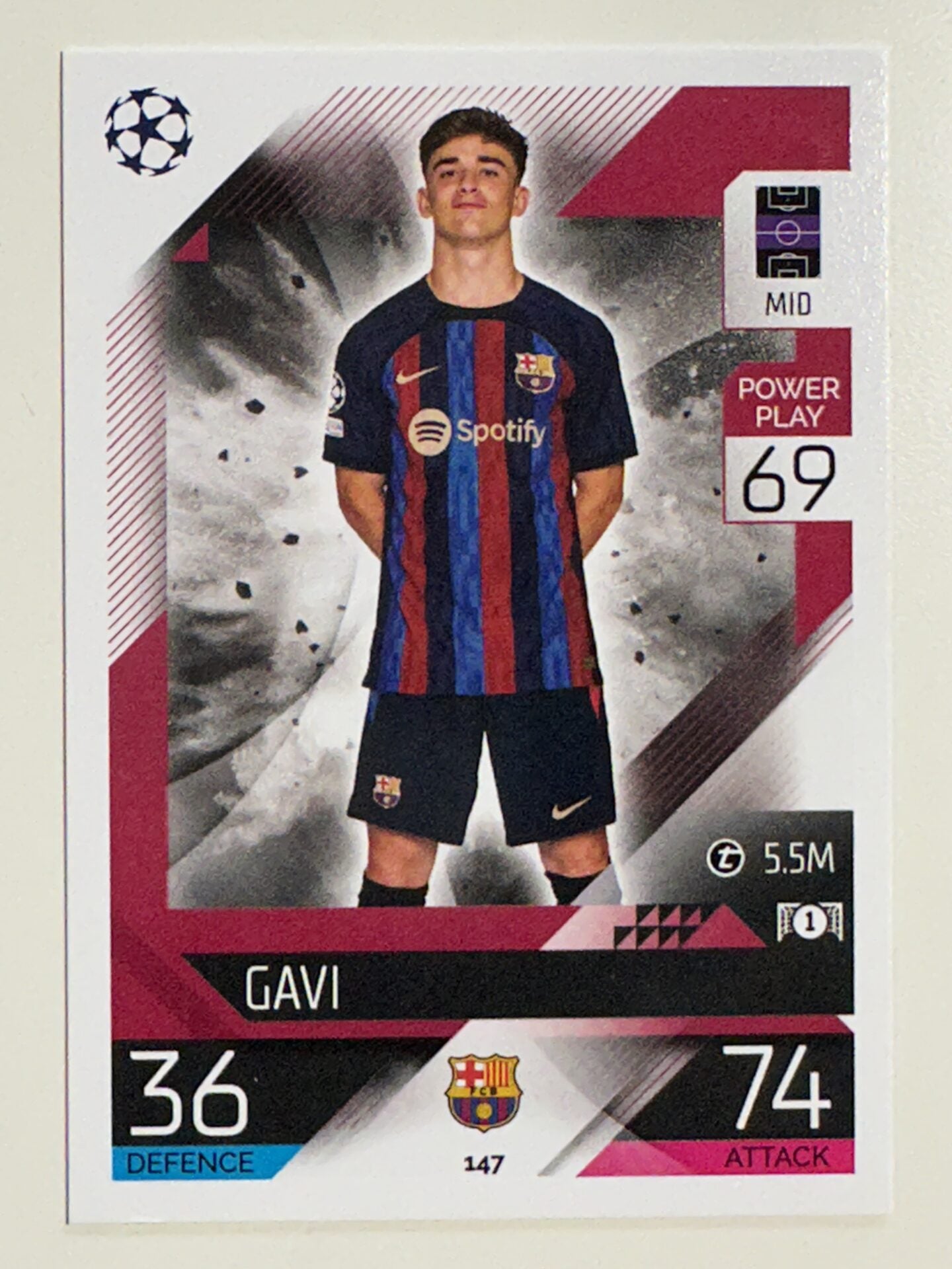 147. Gavi (FC Barcelona) &#8211; Topps Match Attax 2022:2023 card