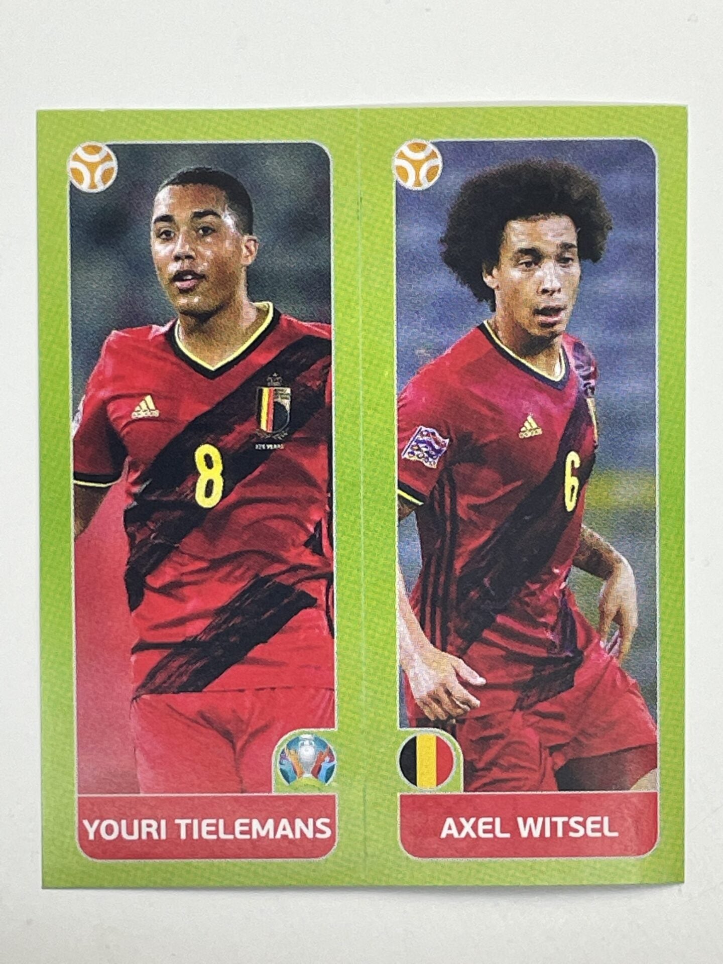 147a:b. Youri Tielemans &#038; Axel Witsel (Belgium) &#8211; Euro 2020 Stickers