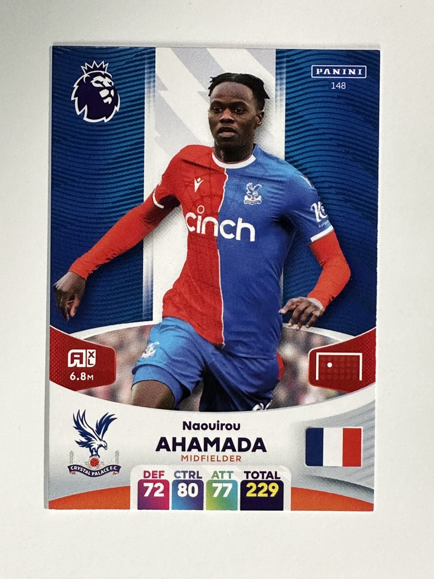 148 Naouirou Ahamada Crystal Palace Base Panini Premier League Adrenalyn XL 2024 Card