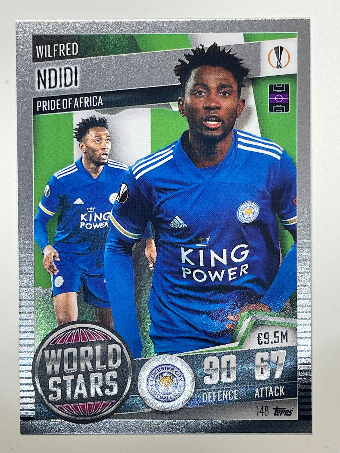 148. Wilfred Ndidi (Leicester City) Football Card &#8211; Match Attax 101 2021 Card