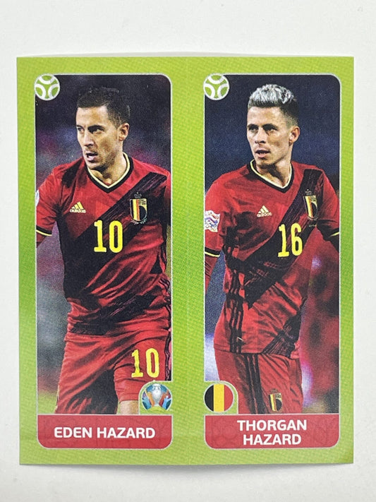 148a:b. Eden Hazard &#038; Thorgan Hazard (Belgium) &#8211; Euro 2020 Stickers