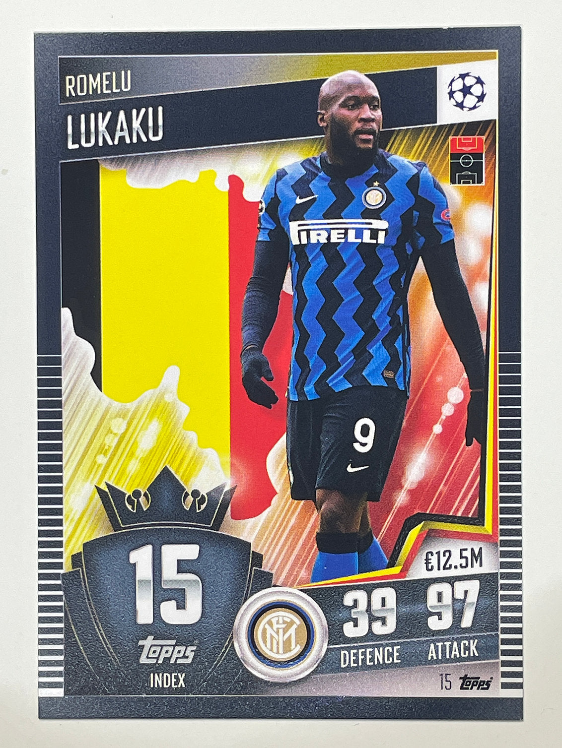 15. Romelu Lukaku (FC Internazionale Milano) Football Card &#8211; Match Attax 101 2021 Card