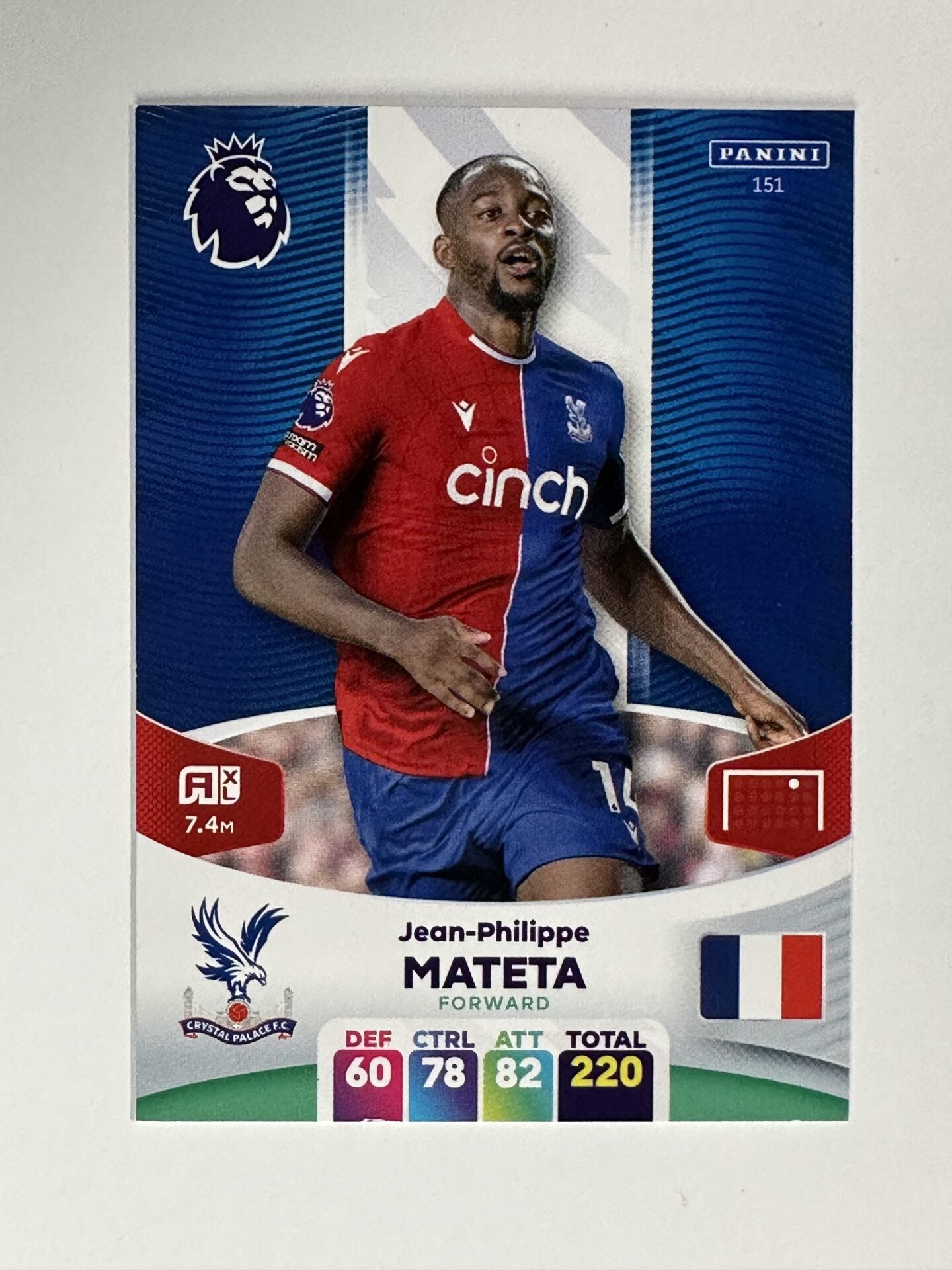 151 Jean-Philippe Mateta Crystal Palace Base Panini Premier League Adrenalyn XL 2024 Card