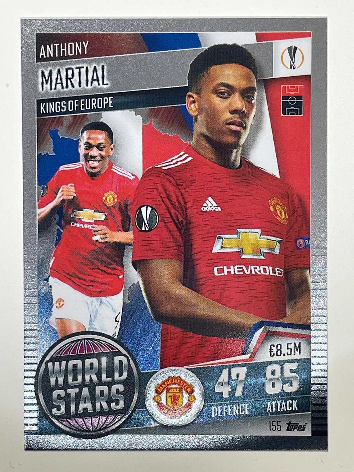 155. Anthony Martial (Manchester United) Football Card &#8211; Match Attax 101 2021 Card