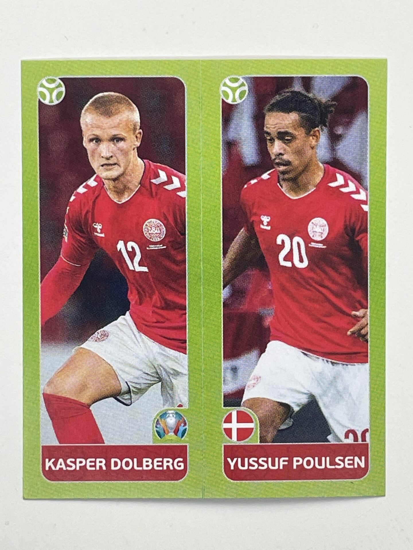 155a:b. Kasper Dolberg &#038; Yussuf Poulsen (Denmark) &#8211; Euro 2020 Stickers