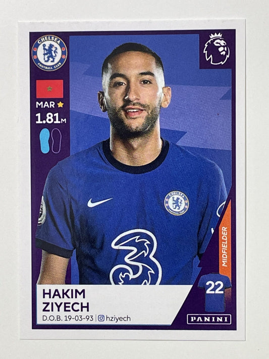 156 Hakim Ziyech Sticker Chelsea Premier League 2021 Football Sticker