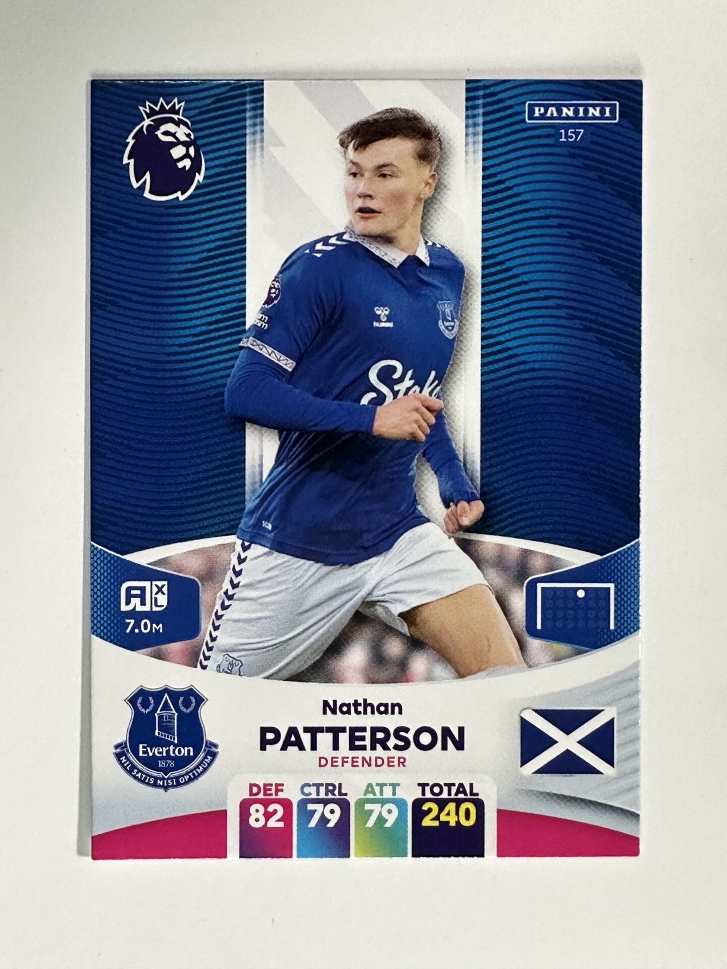 157 Nathan Patterson Everton Base Panini Premier League Adrenalyn XL 2024 Card