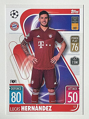 157.-Lucas-Hernandez-FC-Bayern-Munchen-Match-Attax-2021-22-Topps-Football-Card