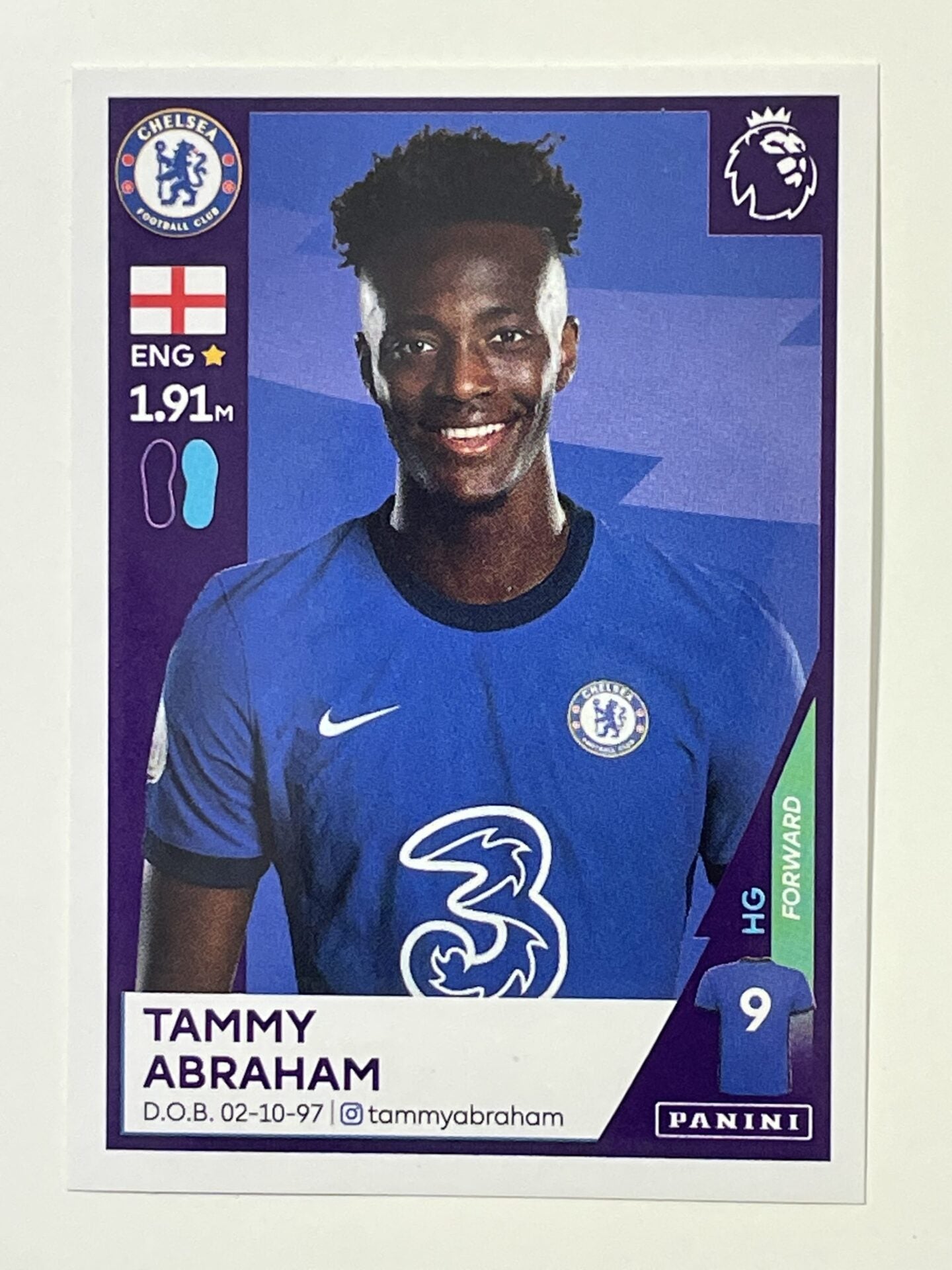 158 Tammy Abraham Sticker Chelsea Premier League 2021 Football Sticker