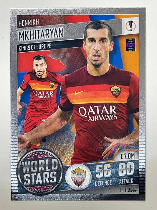 159. Henrikh Mkhitaryan (AS Roma) Football Card &#8211; Match Attax 101 2021 Card