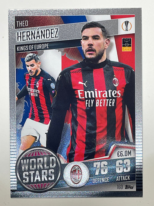 160. Theo Hernandez (AC Milan) &#8211; Match Attax 101 2021 Card