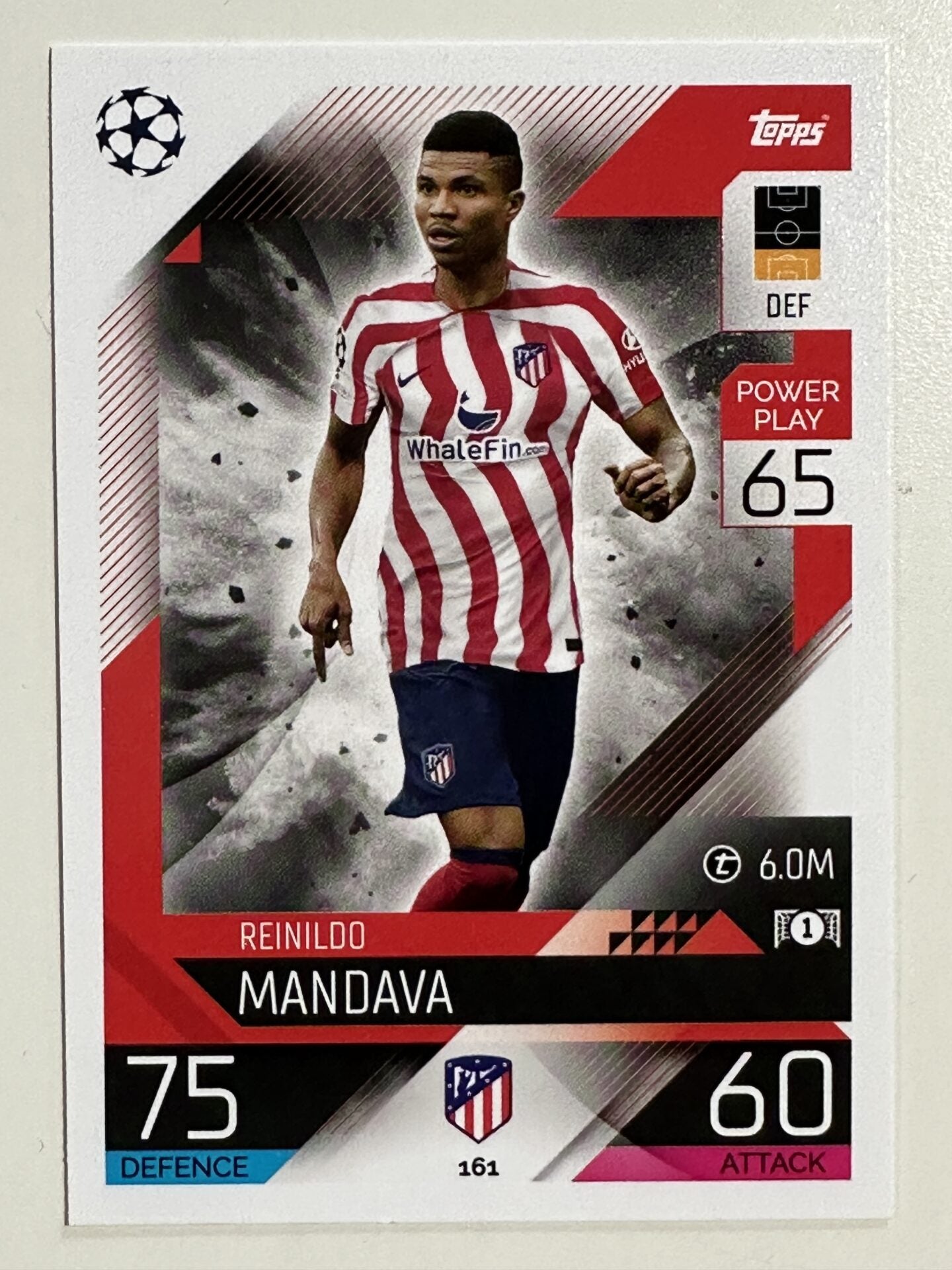 161. Reinildo Mandava (Atlético de Madrid) &#8211; Topps Match Attax 2022:2023 card