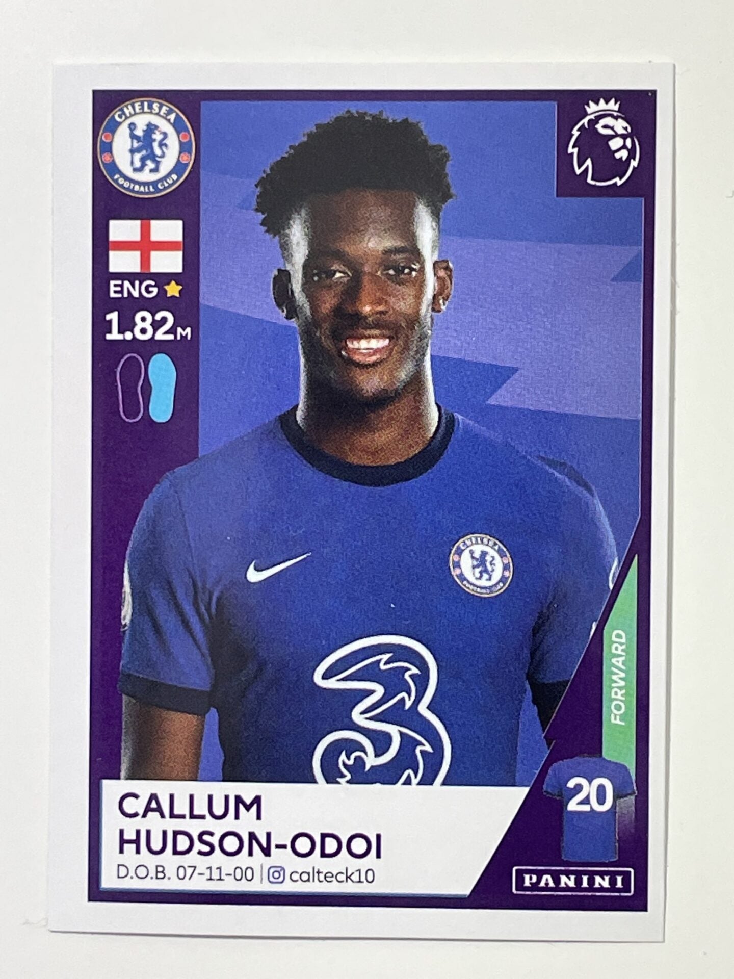 162 Callum Hudson-Odoi Sticker Chelsea Premier League 2021 Football Sticker