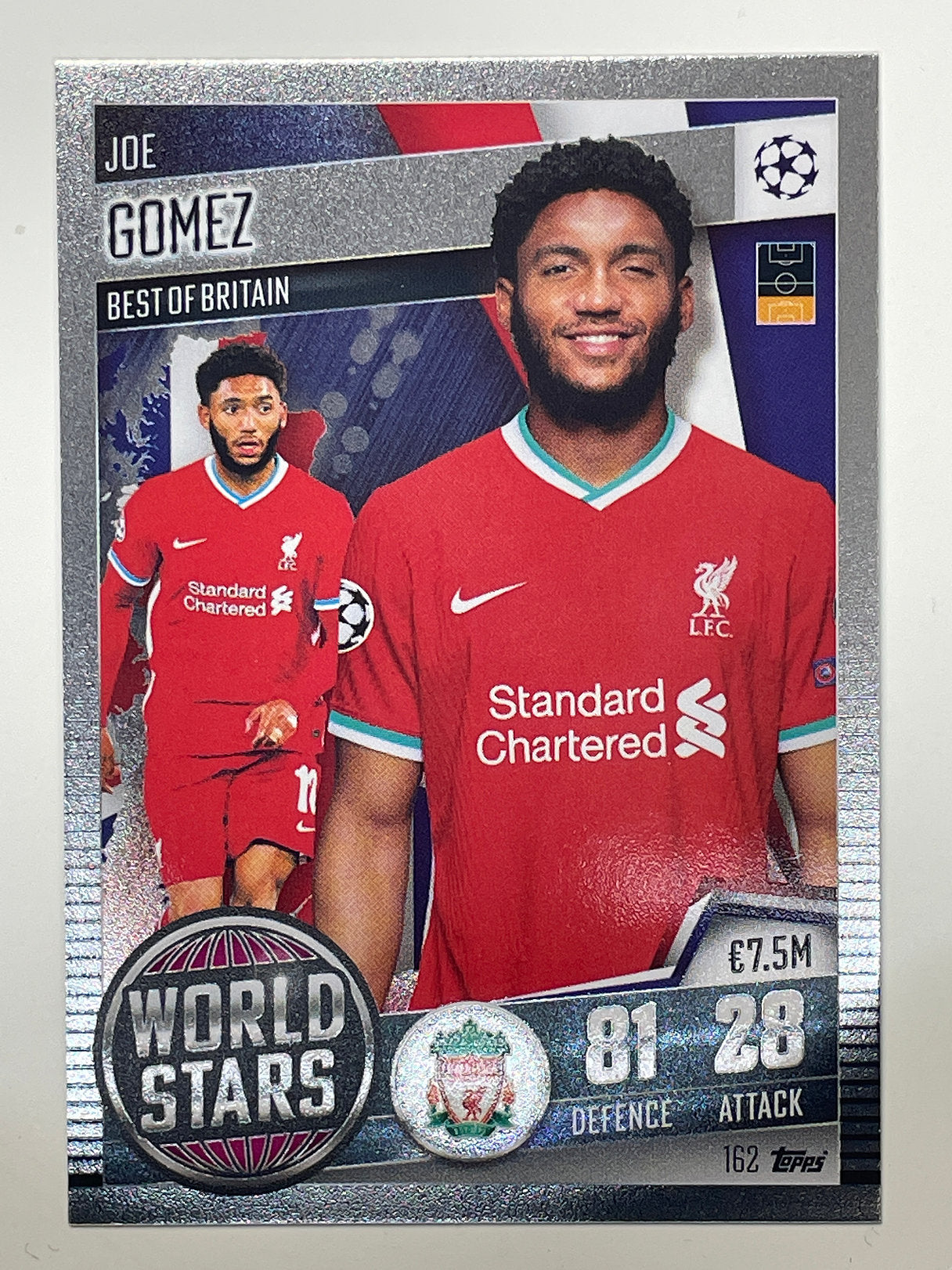 162. Joe Gomez (Liverpool) Football Card &#8211; Match Attax 101 2021 Card