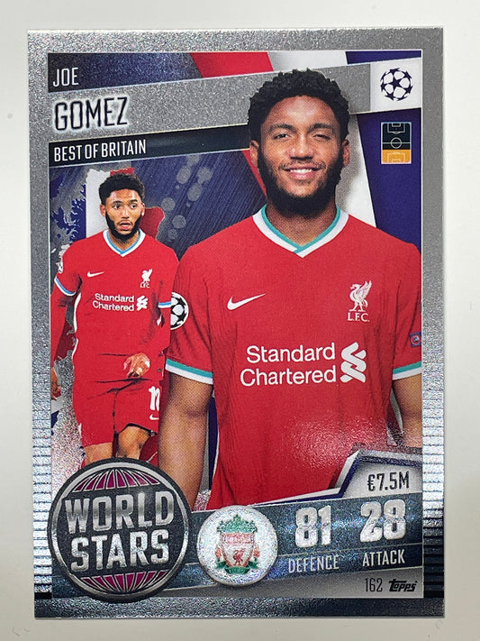 162. Joe Gomez (Liverpool) Football Card &#8211; Match Attax 101 2021 Card