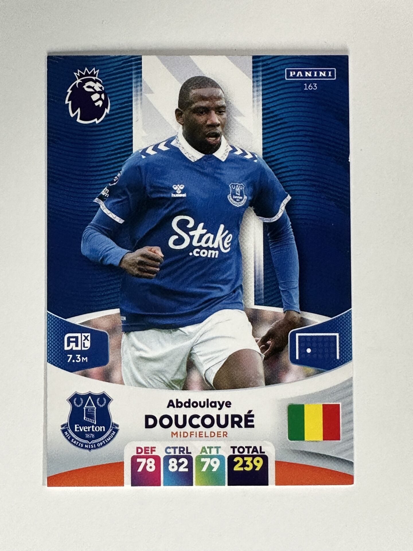 163 Abdoulaye Doucoure Everton Base Panini Premier League Adrenalyn XL 2024 Card