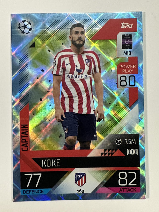 163 Koke Base Crystal Foil Parallel (Atletico Madrid) Topps Match Attax 2022:2023 Card