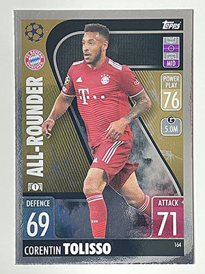 164.-Corentini-Tolisso-All-Rounder-FC-Bayern-Munchen-Match-Attax-2021-22-Topps-Football-Card