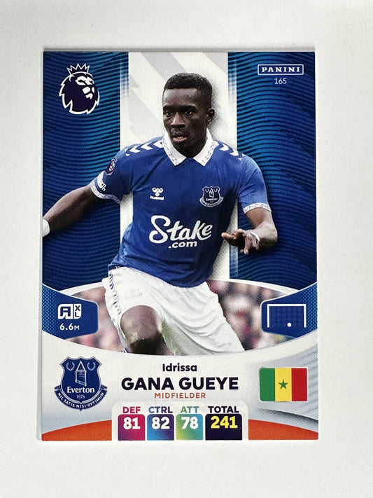 165 Idrissa Gana Gueye Everton Base Panini Premier League Adrenalyn XL 2024 Card