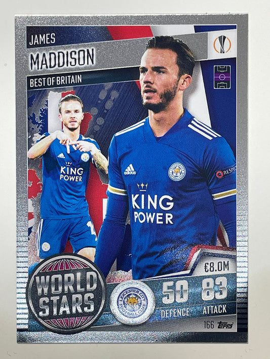 166. James Maddison (Leicester City) Football Card &#8211; Match Attax 101 2021 Card