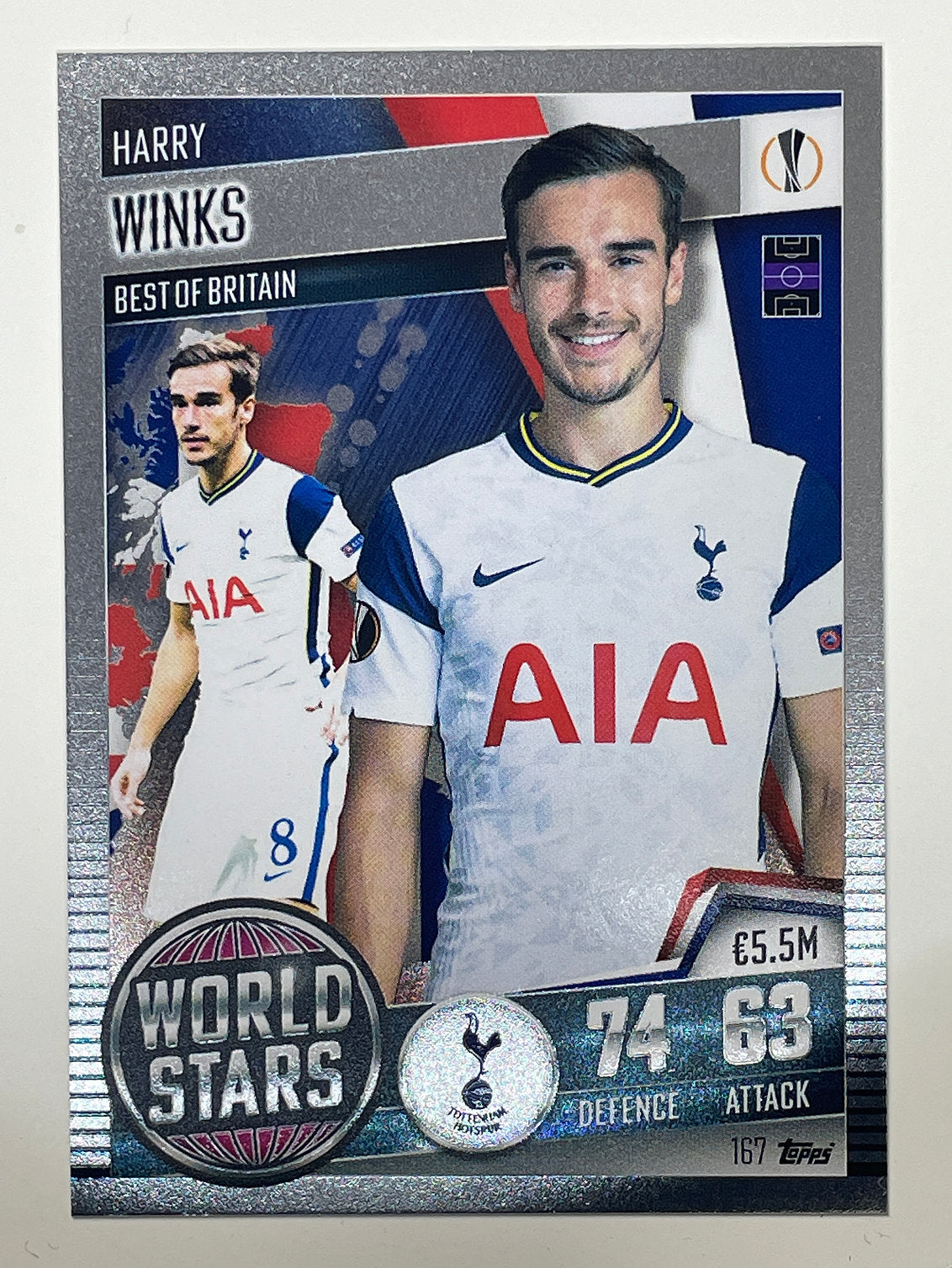 167. Harry Winks (Tottenham Hotspur) Football Card &#8211; Match Attax 101 2021 Card