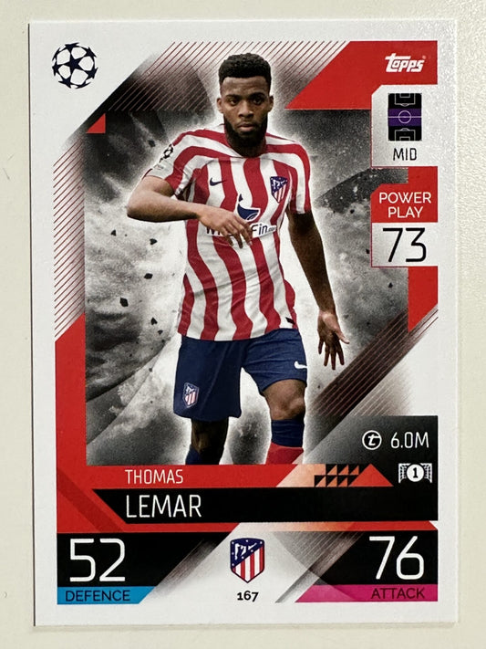 167. Thomas Lemar (Atlético de Madrid) &#8211; Topps Match Attax 2022:2023 card