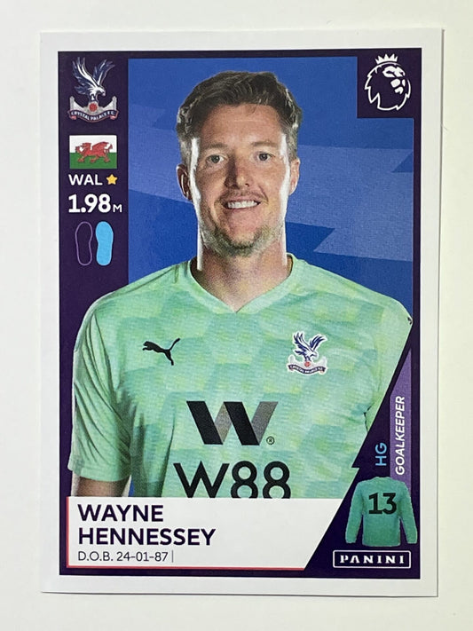 169 Wayne Hennessey Sticker Crystal Palace Premier League 2021 Football Sticker